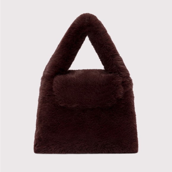 Blumarine faux fur bag with rhinestone logo - Picture 3 of 12